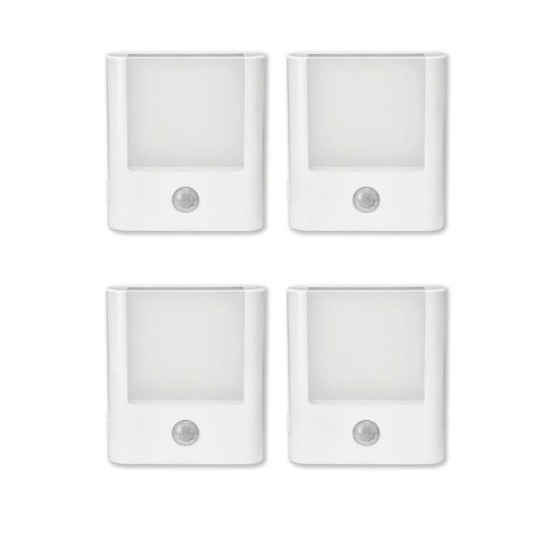 Luz Nocturna Camelion Pack de 4 con Sensor de Movimiento 3 en 1