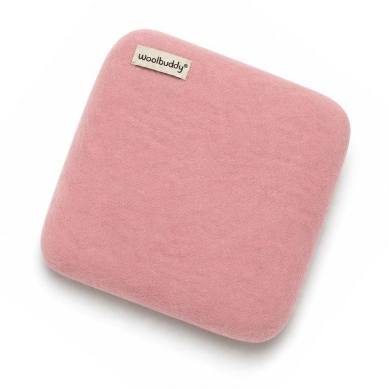 Tapete de fieltro Woolbuddy 25x25x4 cm Rosa de lana pura