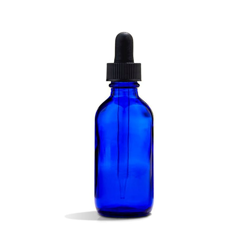 Botella de vidrio azul con cuentagotas Whole Foods Market 60 ml