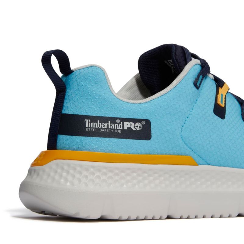 Zapato de trabajo Timberland PRO 7.5M con puntera de acero azul/blanco