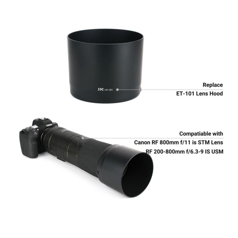 Parasol de lente para Canon RF 800mm f/11 IS STM y RF 200-800mm f/6.3-9 IS USM compatible con cámaras EOS R6 R5 RP y Ra sombrilla reversible reemplazo