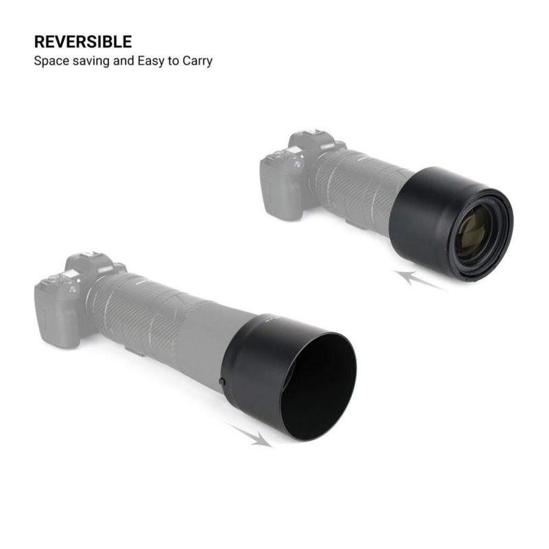 Parasol de lente para Canon RF 800mm f/11 IS STM y RF 200-800mm f/6.3-9 IS USM compatible con cámaras EOS R6 R5 RP y Ra sombrilla reversible reemplazo