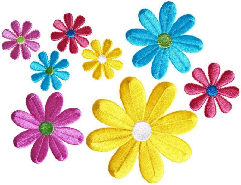Parche bordado Simplicity 8 piezas Multicolor Margarita