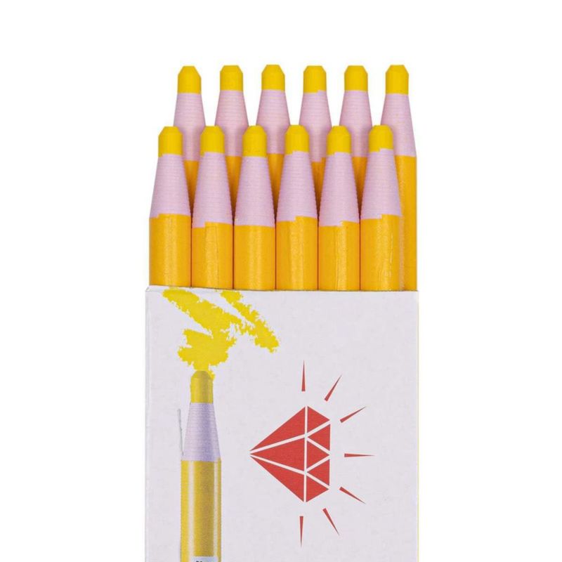 Marcadores China DIAMOND DOTZ Pack de 12 Amarillo (cera)