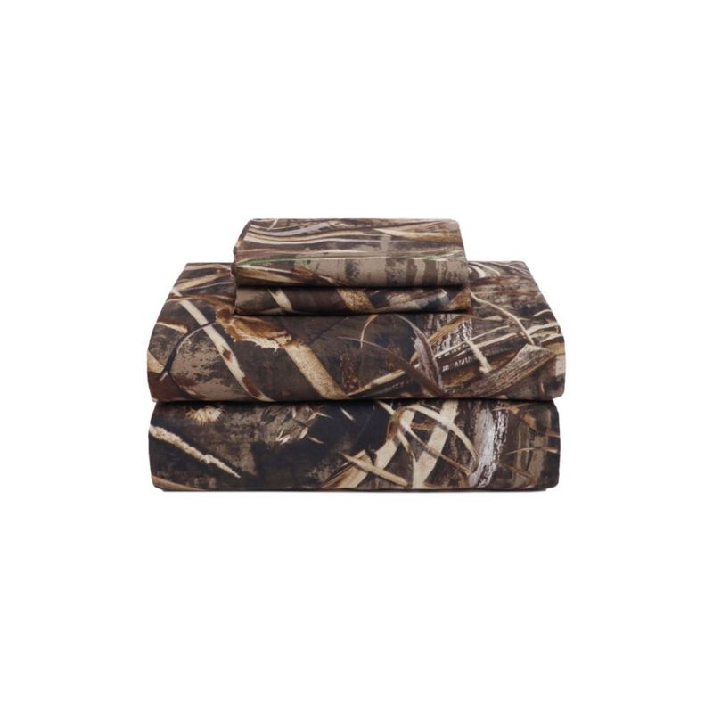 Juego de sábanas VISI-ONE Full Camo de 4 piezas en microfibra