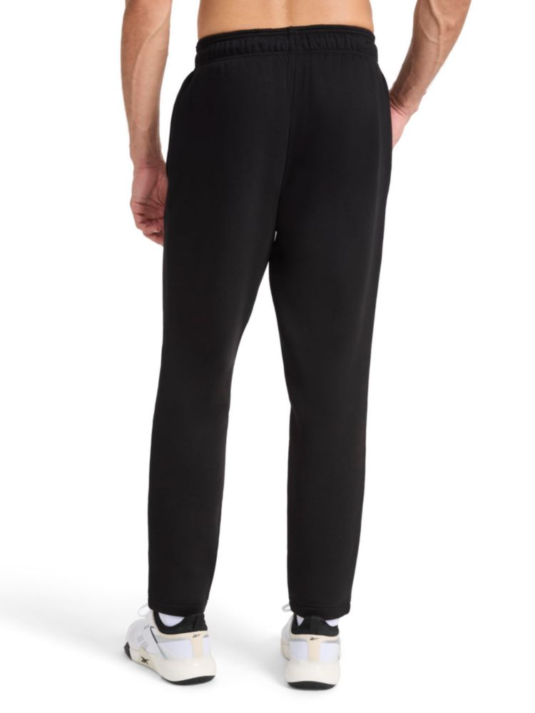 Pantalones Forro Polar Reebok Talla Grande 76 cm Negro Algodón‑Poliéster