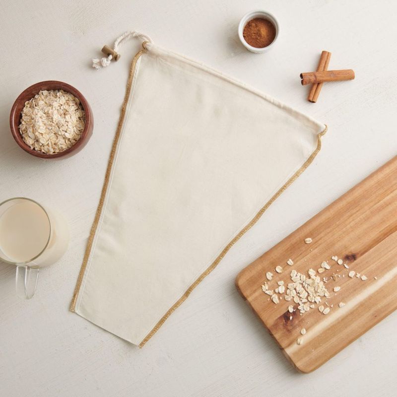 Bolsa de leche de avena de algodón HIC Kitchen 36x27 cm juego de 2