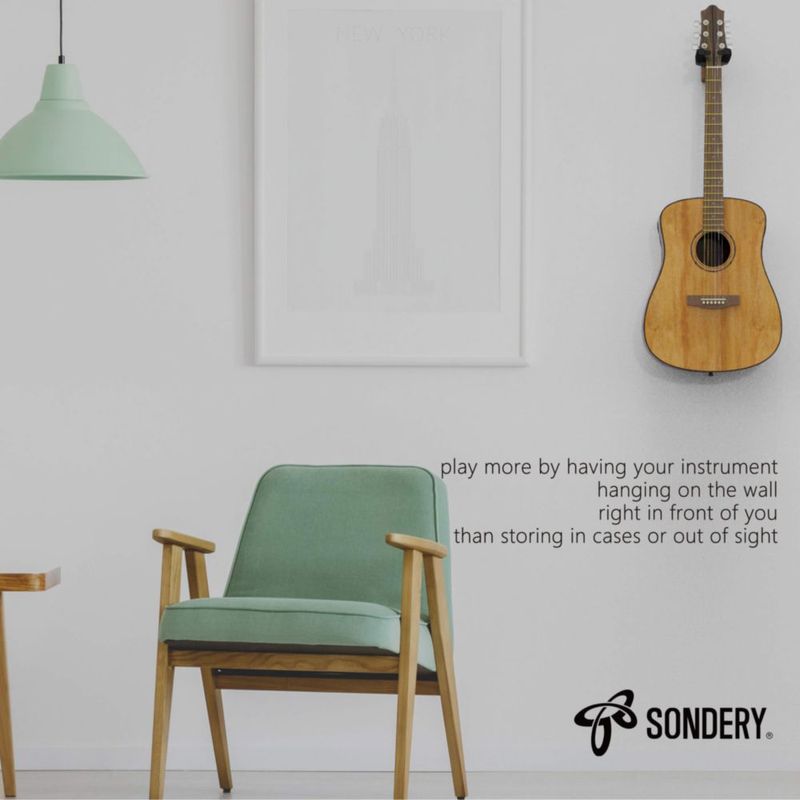 Soporte de pared para guitarra Sondery Auto Lock para todas las guitarras