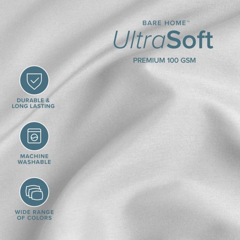 Juego de sábanas Bare Home Full XL Gris Nube