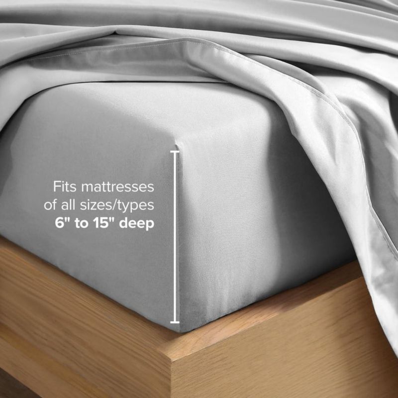 Juego de sábanas Bare Home Full XL Gris Nube