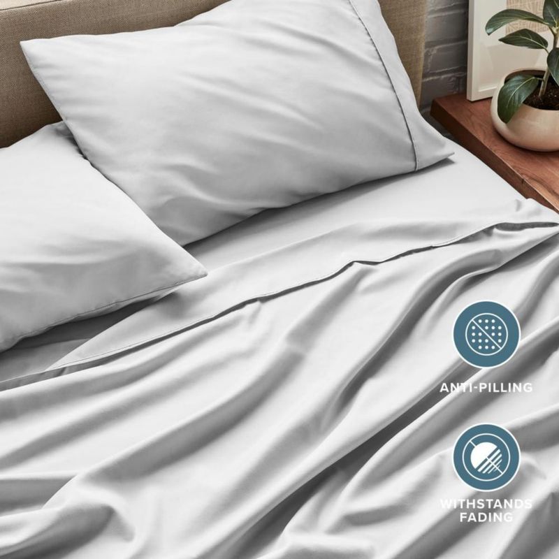 Juego de sábanas Bare Home Full XL Gris Nube