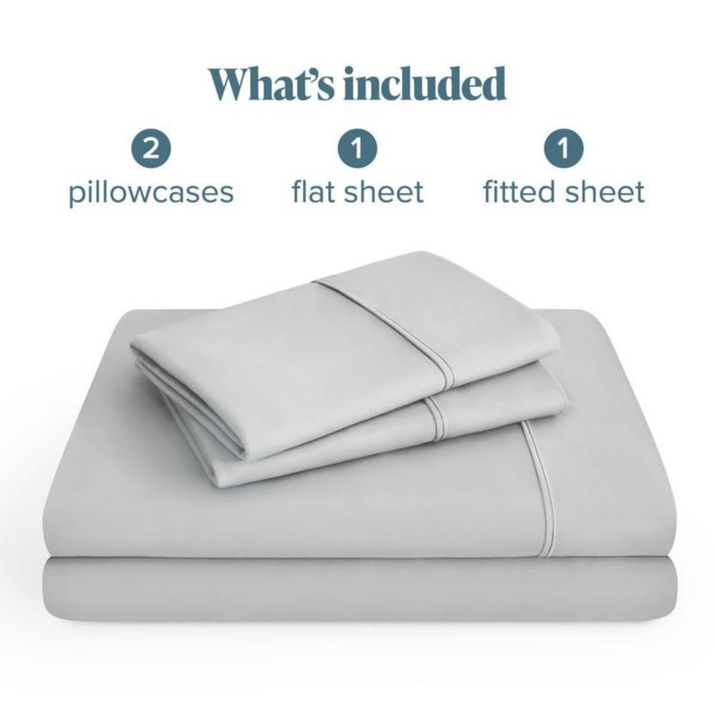 Juego de sábanas Bare Home Full XL Gris Nube
