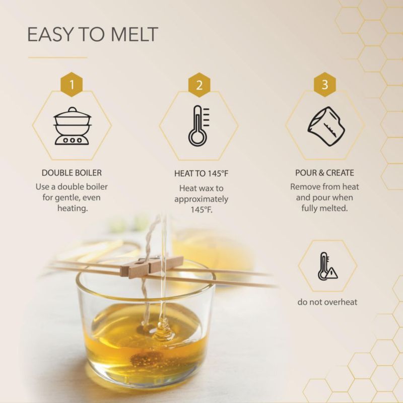 Perlas de cera de abejas amarilla BEESWORKS 125 kg Grado cosmético
