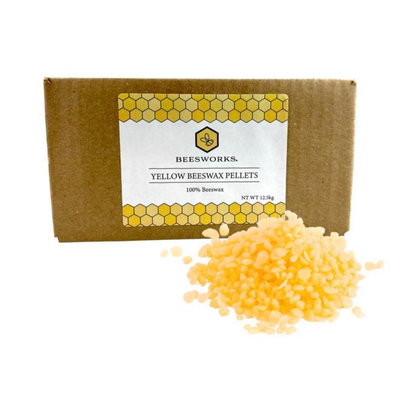 Perlas de cera de abejas amarilla BEESWORKS 125 kg Grado cosmético