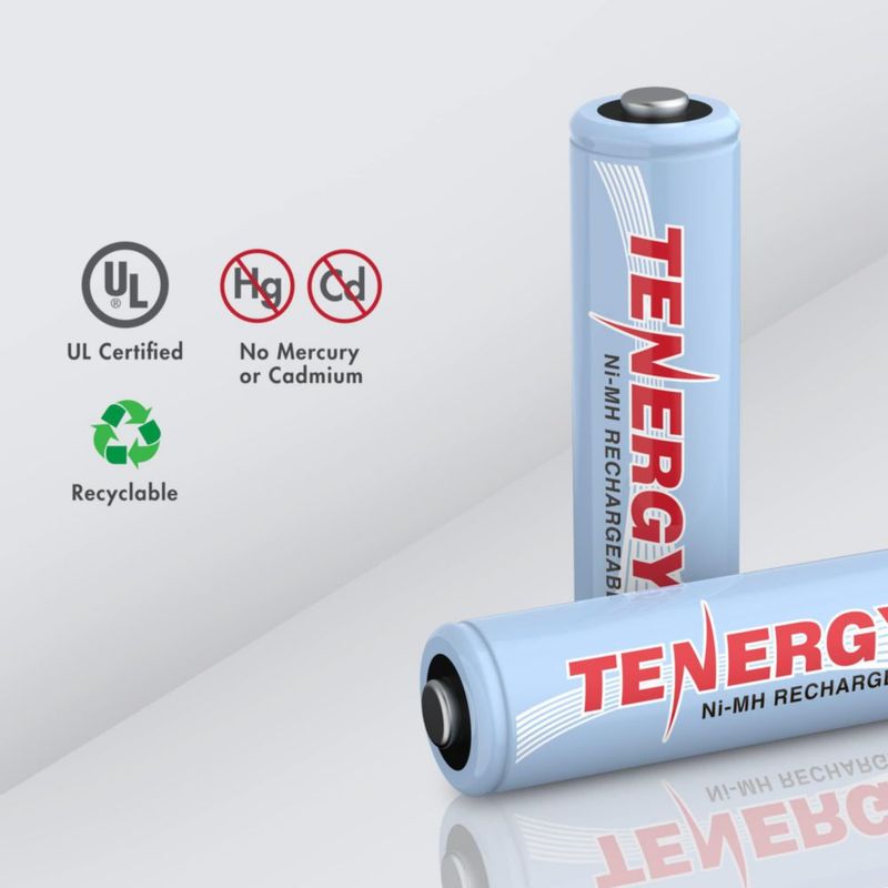 Baterías AA Tenergy 2500 mAh NiMH 60 unidades 12 V