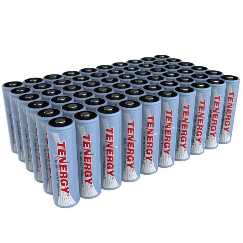 Baterías AA Tenergy 2500 mAh NiMH 60 unidades 12 V