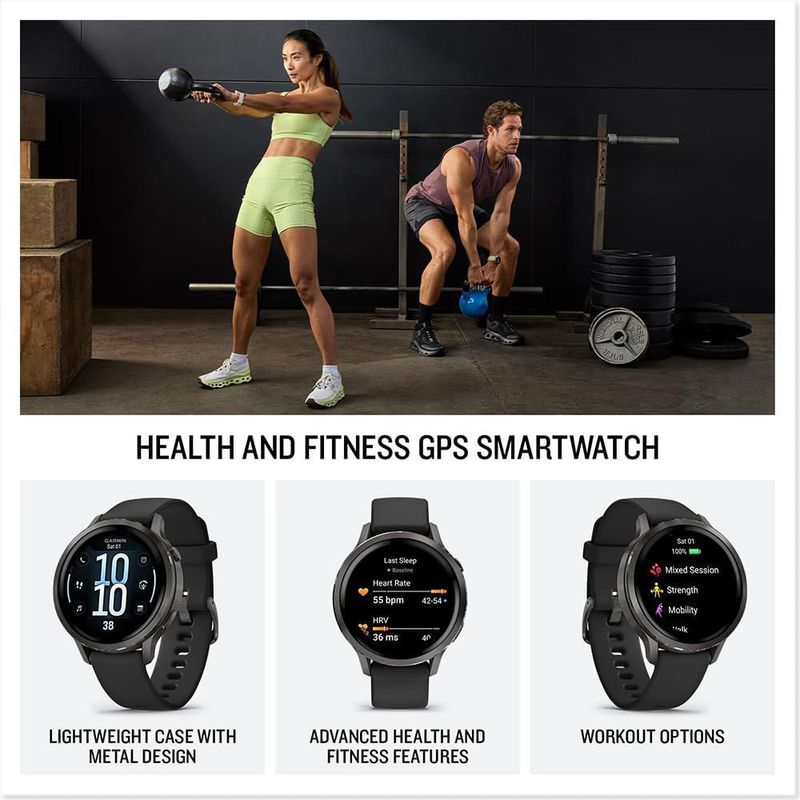 Reloj inteligente Garmin Venu 4 41 mm AMOLED gris pizarra