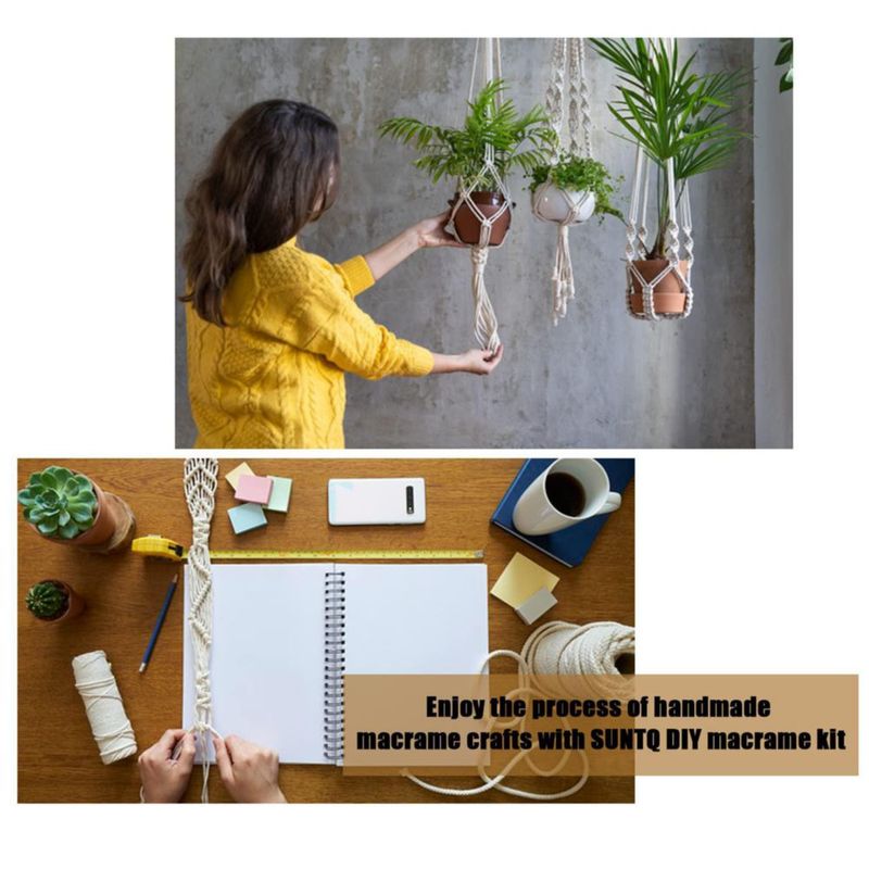 Aros de macramé SUNTQ 5 cm plateado – Pack de 10