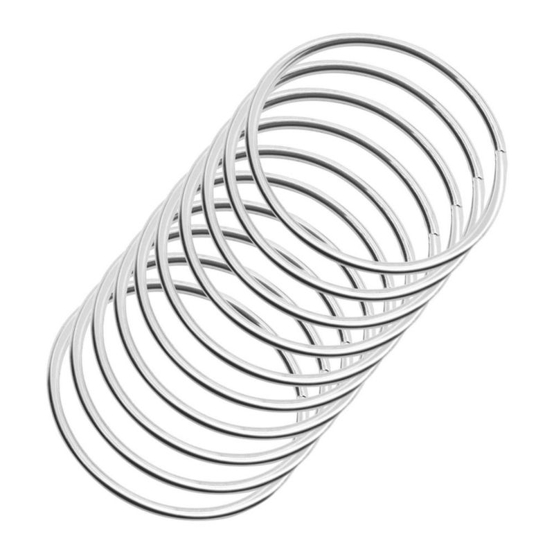 Aros de macramé SUNTQ 5 cm plateado – Pack de 10