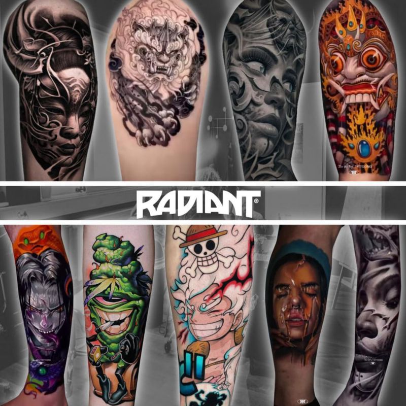 Juego de 6 colores de tinta para tatuaje Radiant Colors 15 ml