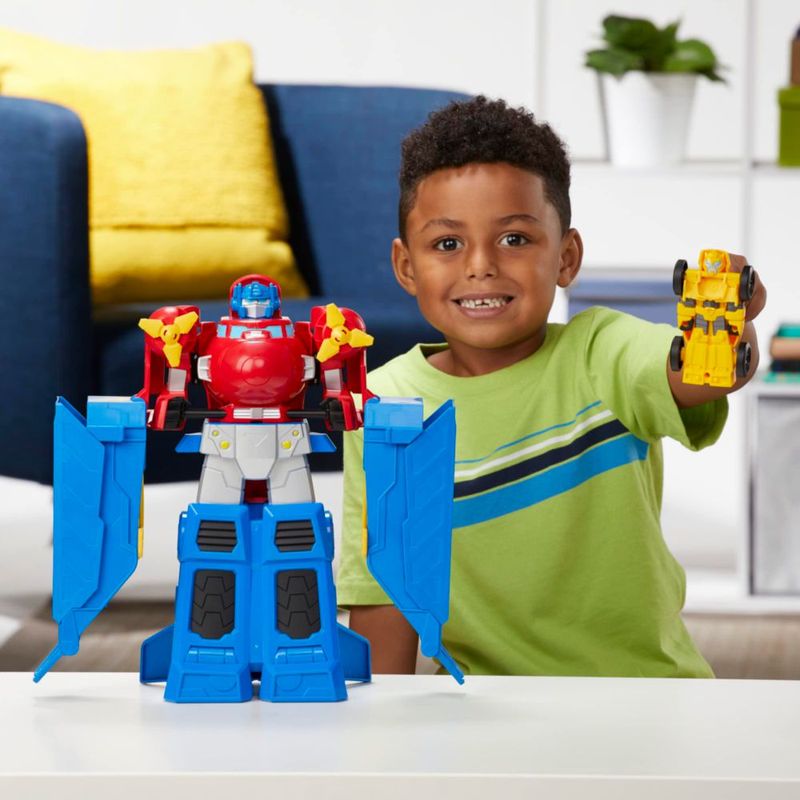 Set de juego Transformers Optimus Prime de 38 cm con Bumblebee