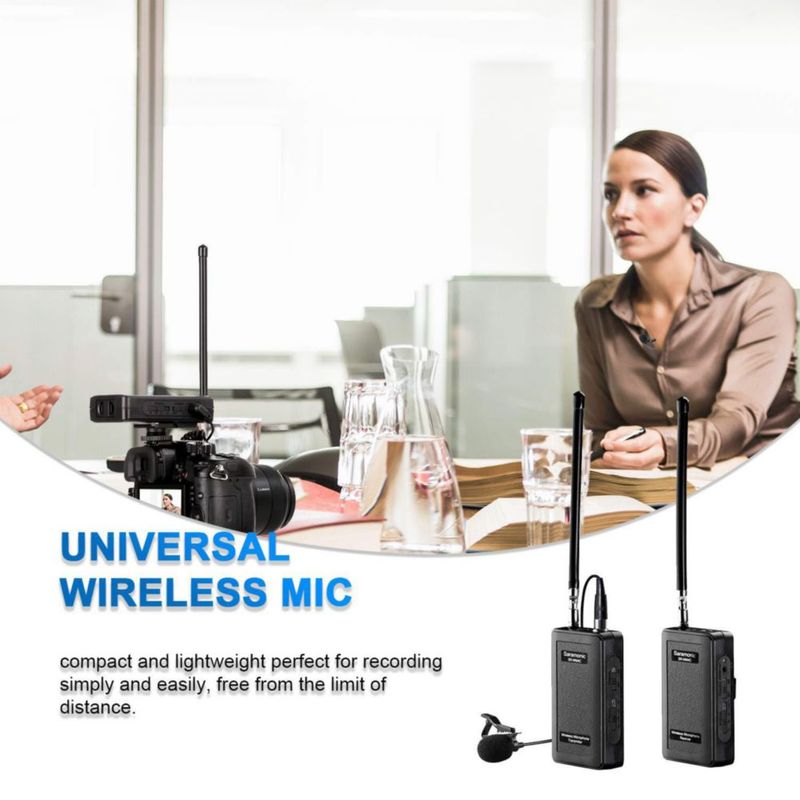 Micrófono Saramonic SR‑WM4C Sistema Inalámbrico VHF de Solapa