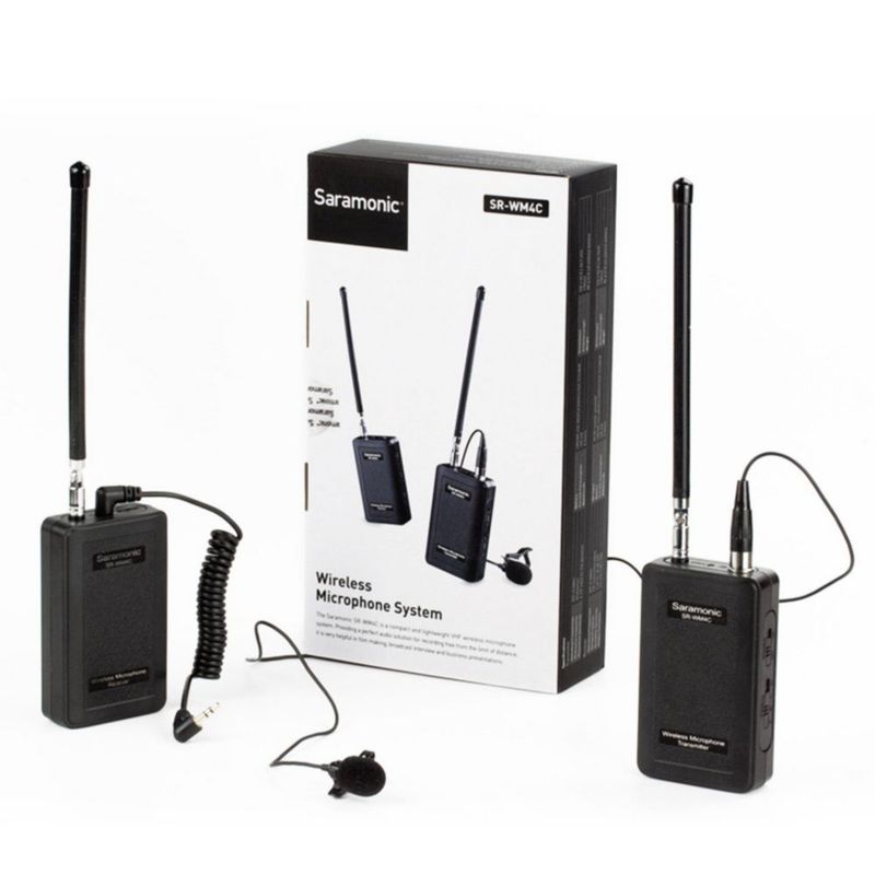 Micrófono Saramonic SR‑WM4C Sistema Inalámbrico VHF de Solapa