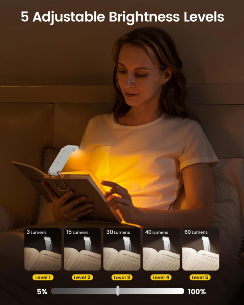 Lámpara de Lectura Glocusent 12 LED Recargable 100 h