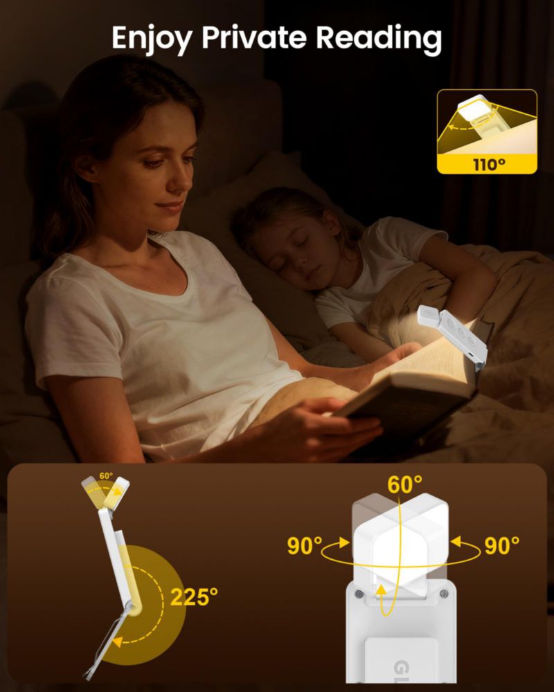 Lámpara de Lectura Glocusent 12 LED Recargable 100 h