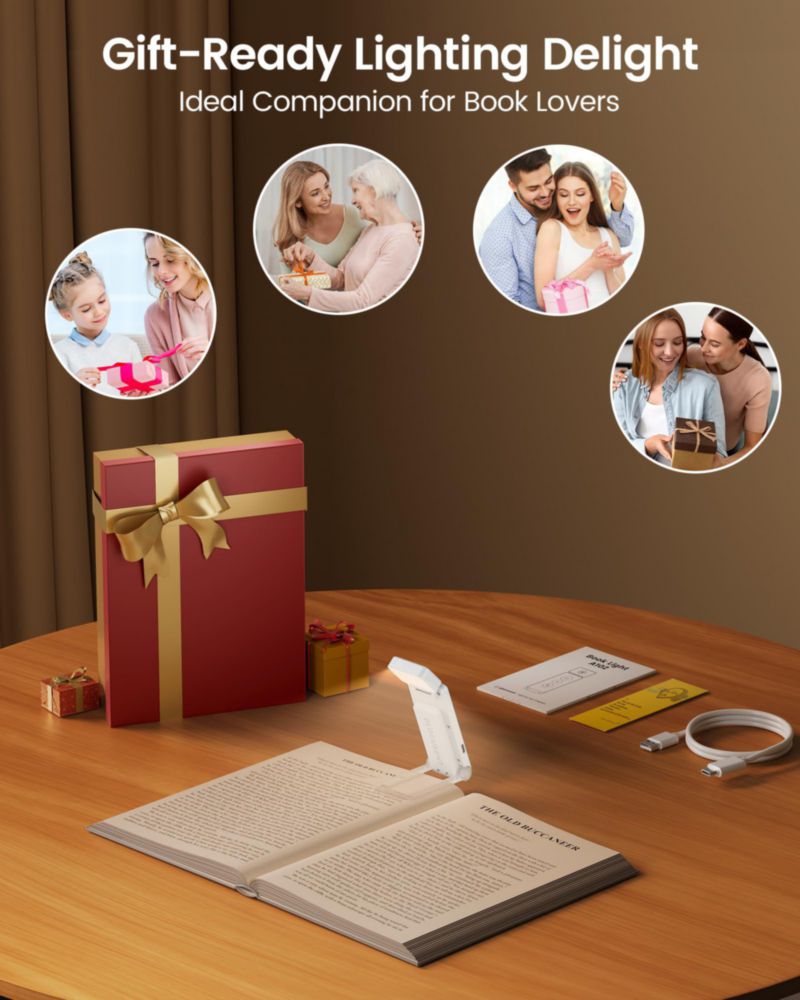 Lámpara de Lectura Glocusent 12 LED Recargable 100 h