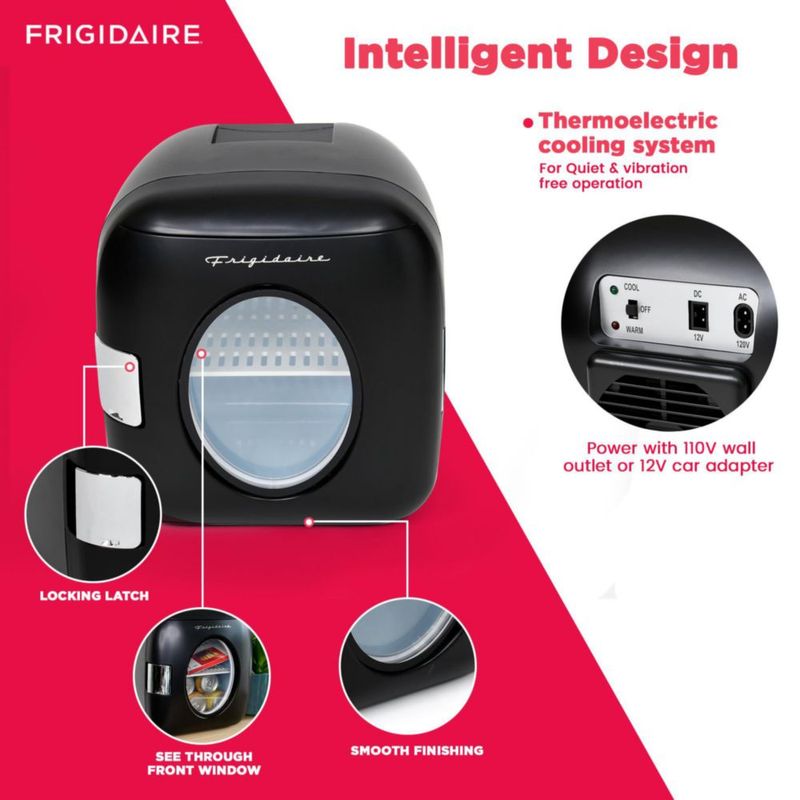 Minirefrigerador Frigidaire EFMIS462 Retro 9 L 12 latas negro