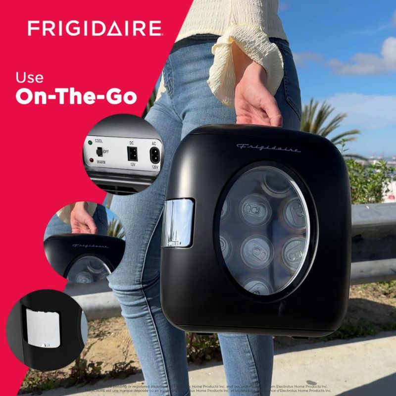 Minirefrigerador Frigidaire EFMIS462 Retro 9 L 12 latas negro