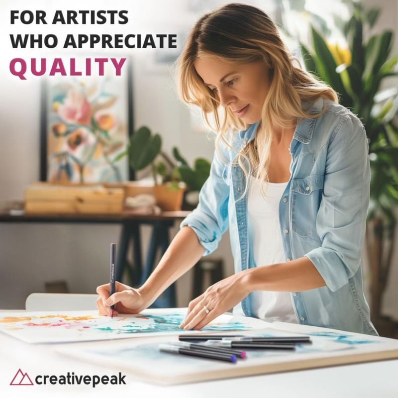Plumas de pincel Creativepeak 24 colores vibrantes de punta suave