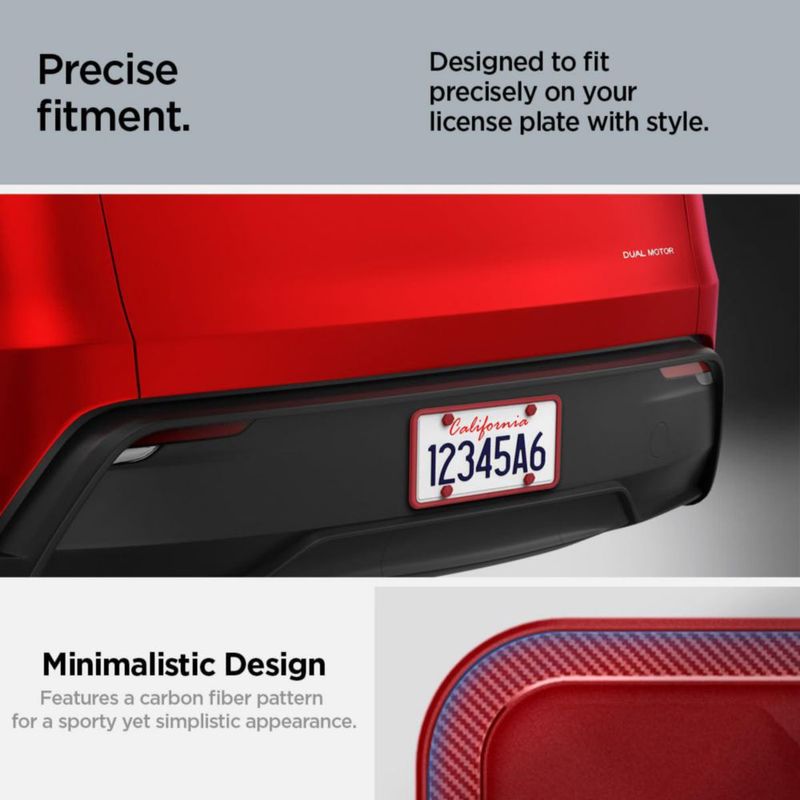 Marco para placa de matrícula Spigen Ultra Red - 1 unidad
