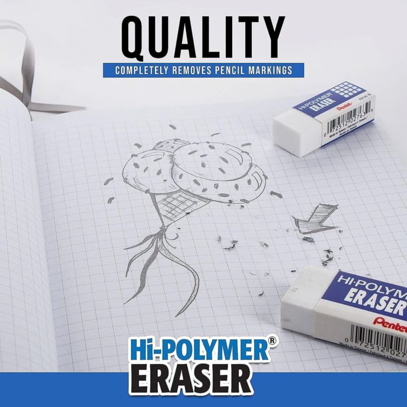 Goma Pentel Super Hi‑Polymer Grande No Abrasiva (PENZEH10)