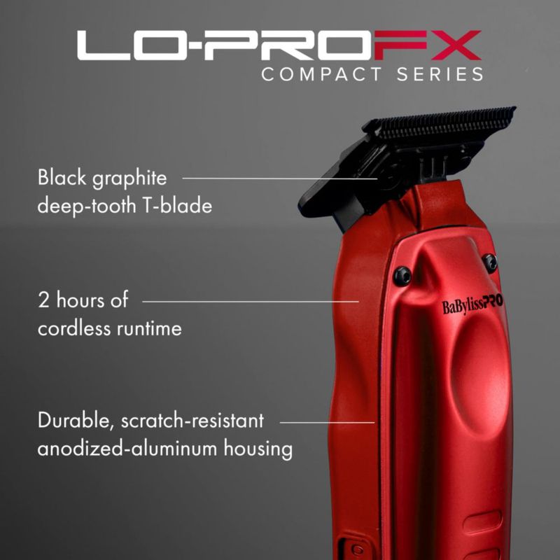 Recortadora Compacta BaBylissPRO LO-PROFX Rojo Inalámbrica