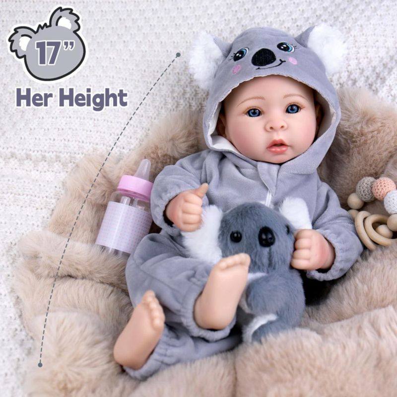 Muñeca Bebé Aori 43 cm Cuerpo Suave Realista