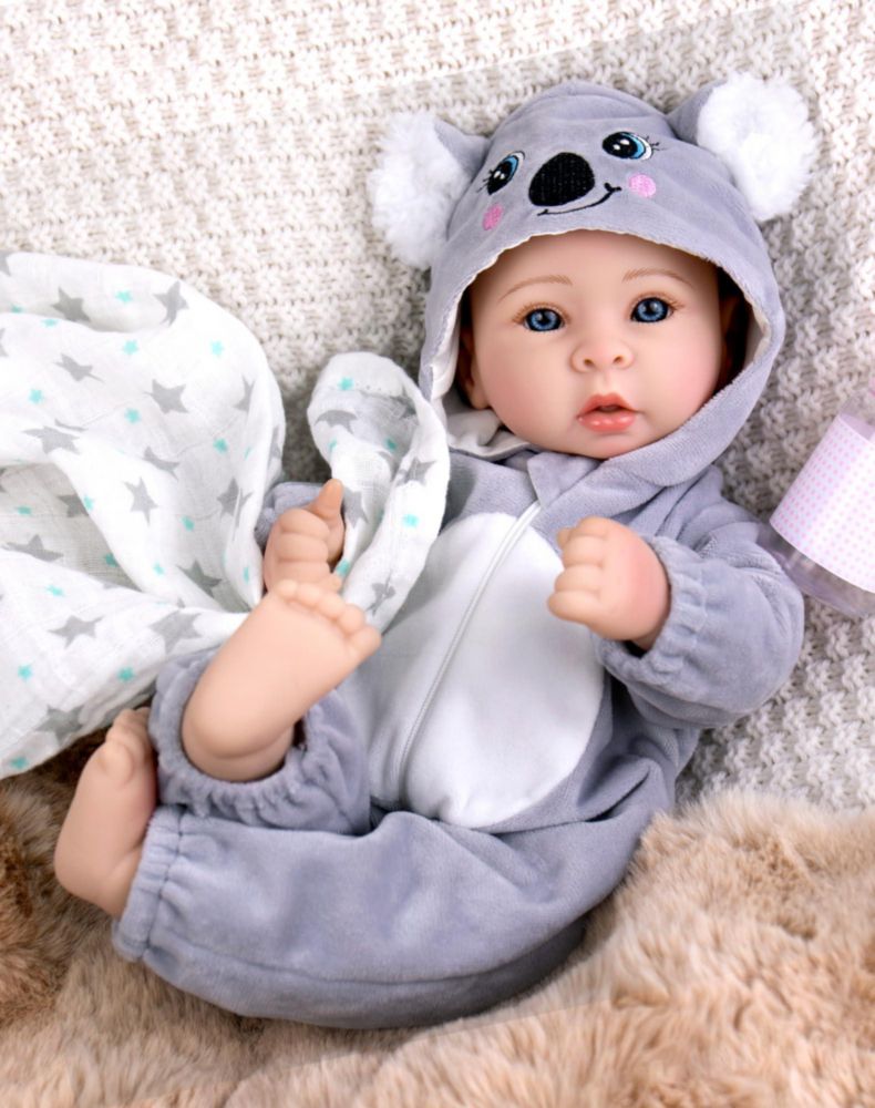 Muñeca Bebé Aori 43 cm Cuerpo Suave Realista