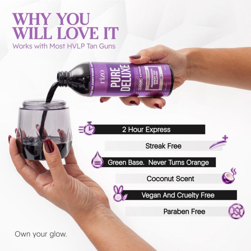 Bronceador en Spray Rizo Pure Deluxe 240 ml Coco DHA
