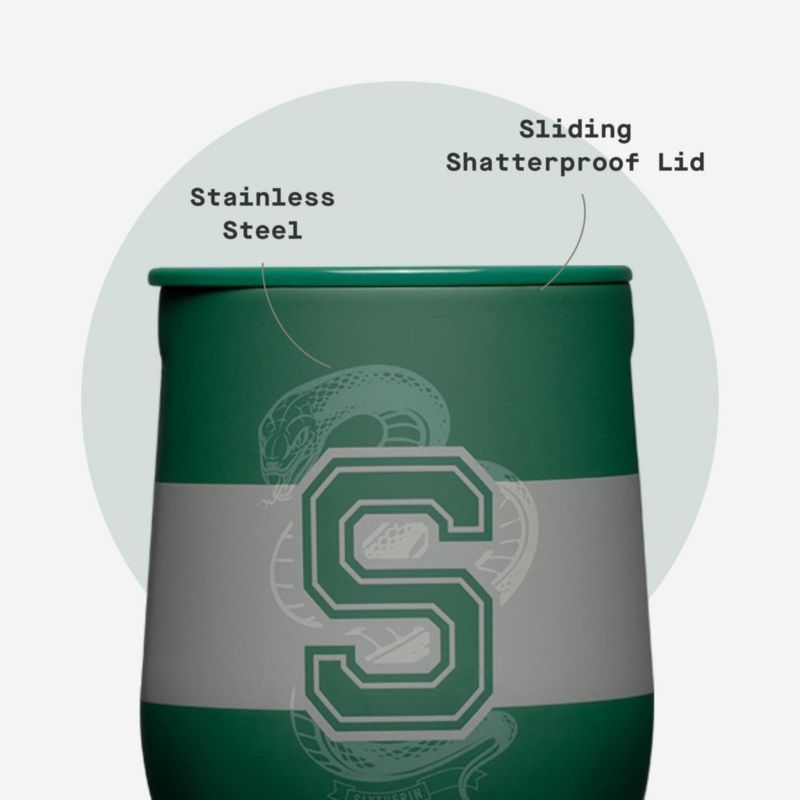 Vaso térmico de vino Corkcicle 355 ml Slytherin con tapa