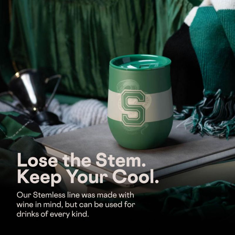 Vaso térmico de vino Corkcicle 355 ml Slytherin con tapa