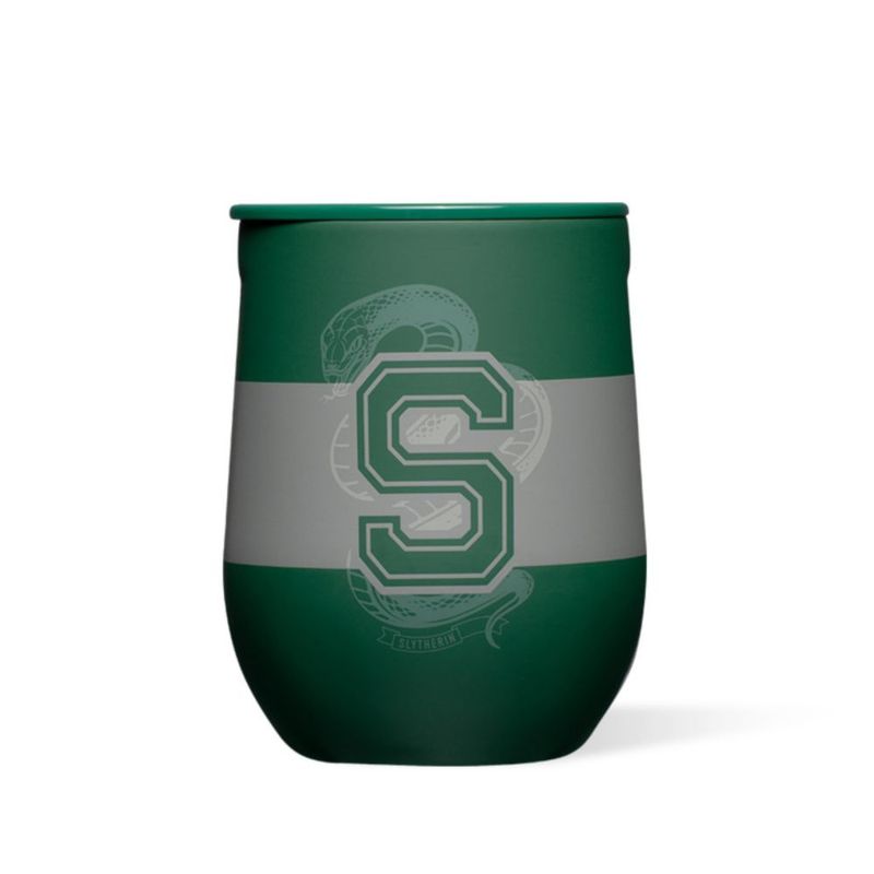 Vaso térmico de vino Corkcicle 355 ml Slytherin con tapa