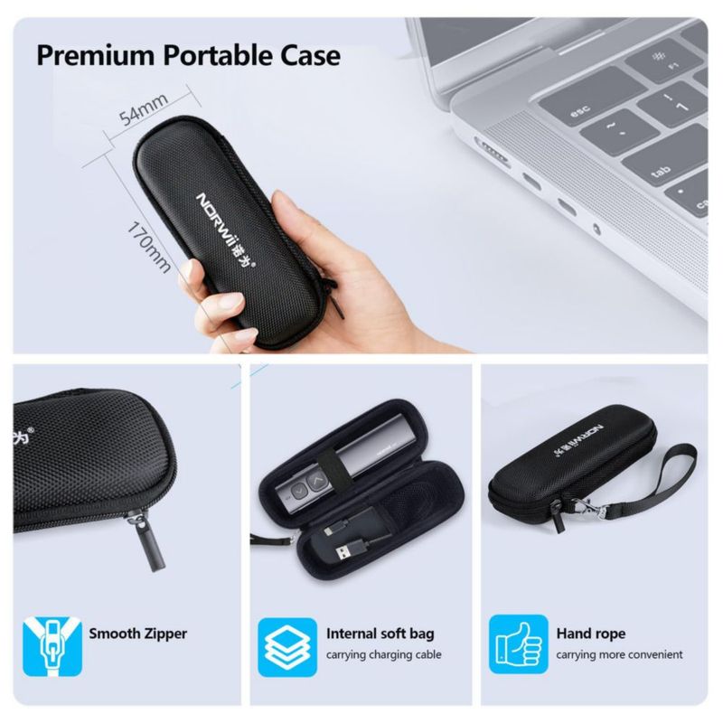 Presentador inalámbrico Norwii N95 con puntero láser verde USB-C