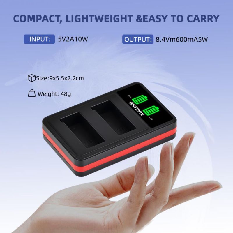 Batería Batmax EN-EL9 Pack de 2 + Cargador Dual USB