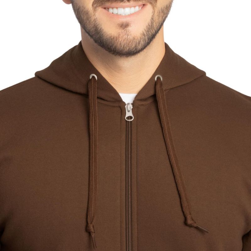 Sudadera con cremallera completa Fruit of the Loom talla S color Mocha cálido