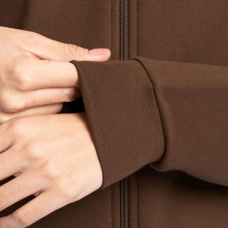 Sudadera con cremallera completa Fruit of the Loom talla S color Mocha cálido