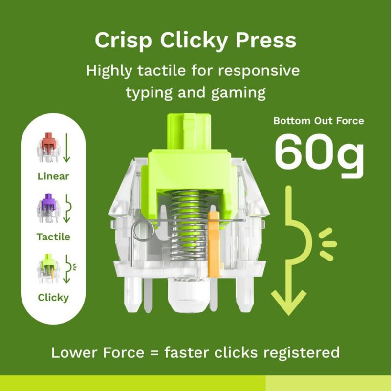 Interruptores mecánicos GLORIOUS Raptor Clicky - Pack de 36