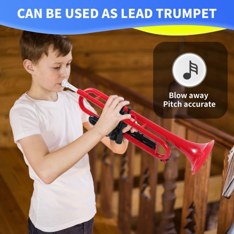 Trompeta Bb PAMPET para estudiante principiante color rojo 460 g