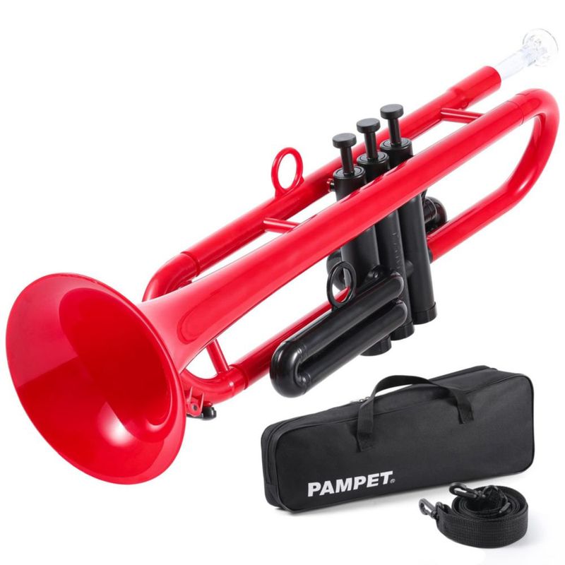 Trompeta Bb PAMPET para estudiante principiante color rojo 460 g