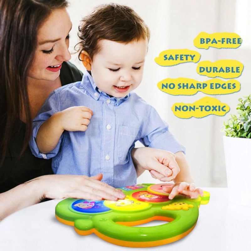 Piano de juguete para bebé AMINFUN Caterpillar de 6 a 24 meses con luz